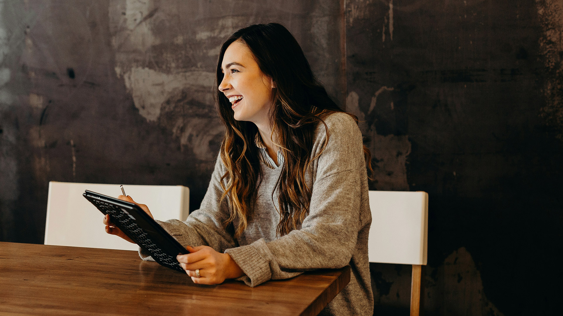 Small Business Owner with device